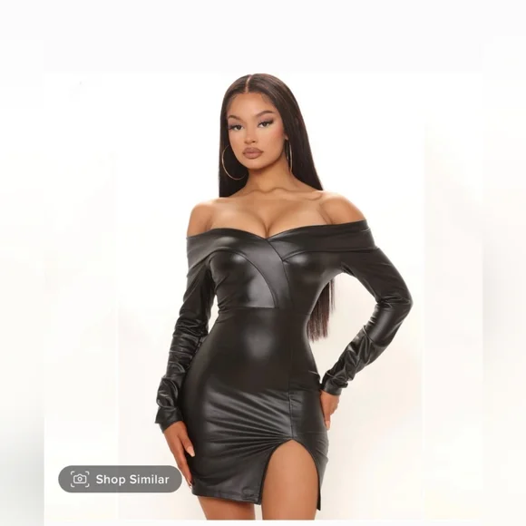 Fashion Nova | Dresses | Nwt Fashion Nova Almost Everyday Faux Leather Mini  Dress | Poshmark